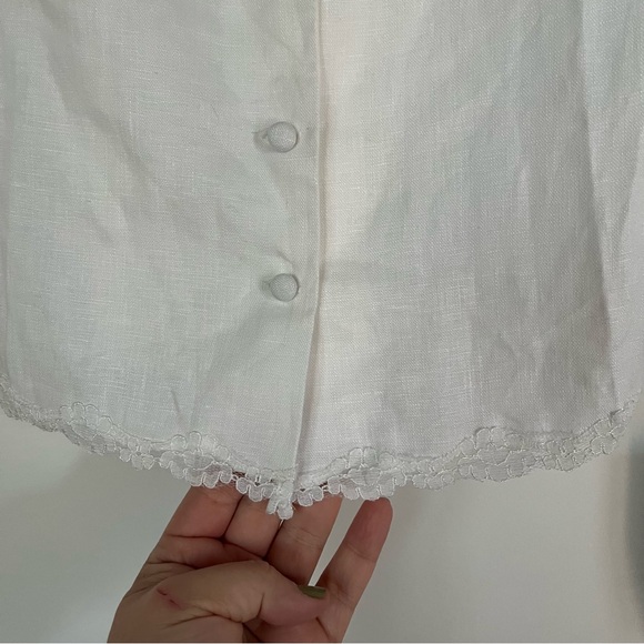 NWT Reformation Anabella Linen Top Es sz 18 - Picture 8 of 12